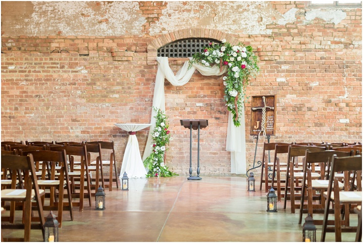 ceremony venue at Old Cigar Warehouse