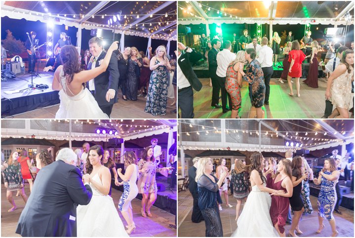 wedding reception dance party in Charlotte NC at Carmel Country Club