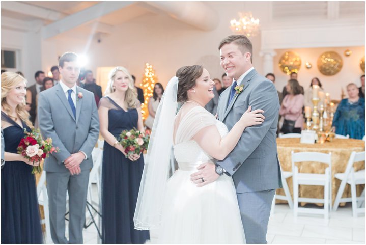 first dance as husband and wife on wedding day at Ryan Nicholas Inn