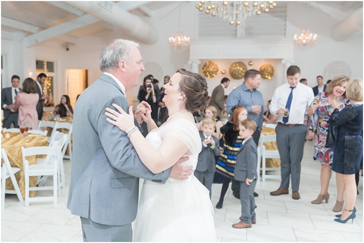 father and daughter dance on wedding day at Ryan Nicholas Inn