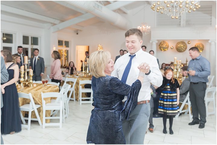 mother and son dance on wedding day at Ryan Nicholas Inn