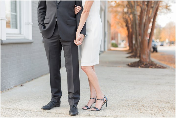 detail of Downtown Greenville engagement session