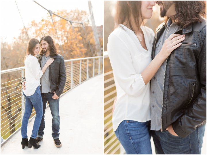 couple during Downtown Greenville engagement session