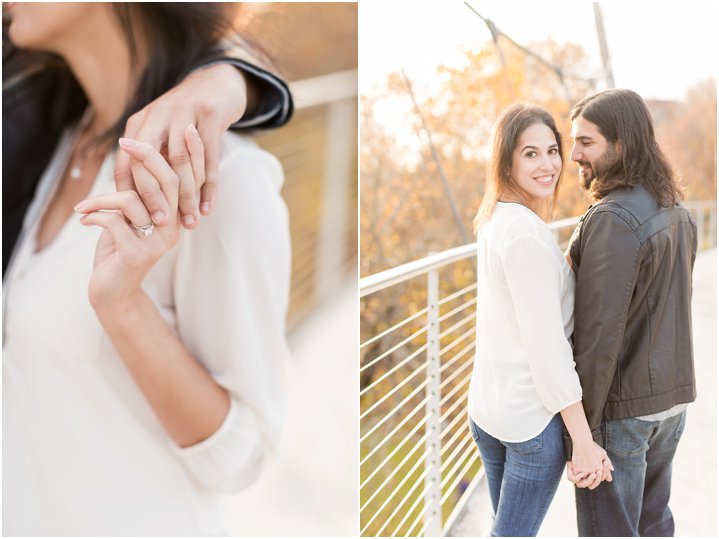 hands at Downtown Greenville engagement session