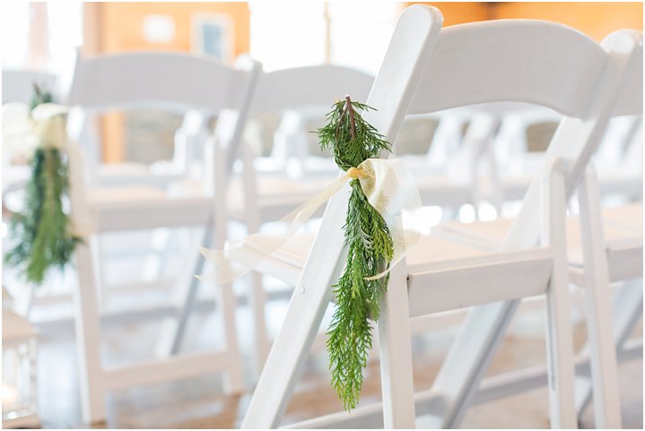 southern winter wedding ceremony details
