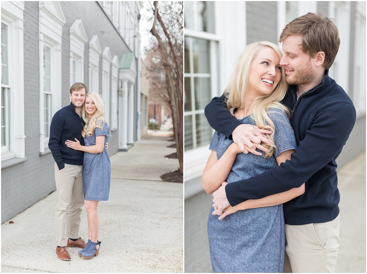 bright airy Downtown Greenville Engagement