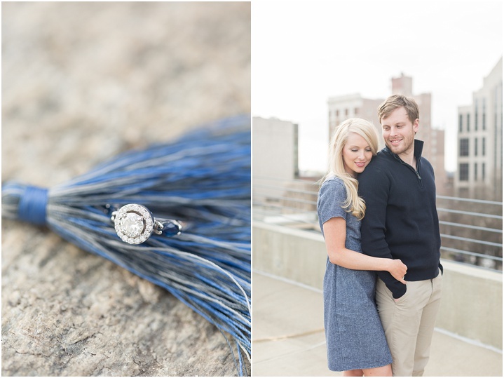 rooftop Downtown Greenville Engagement photography