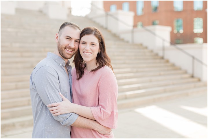 light airy Downtown Greenville Engagement