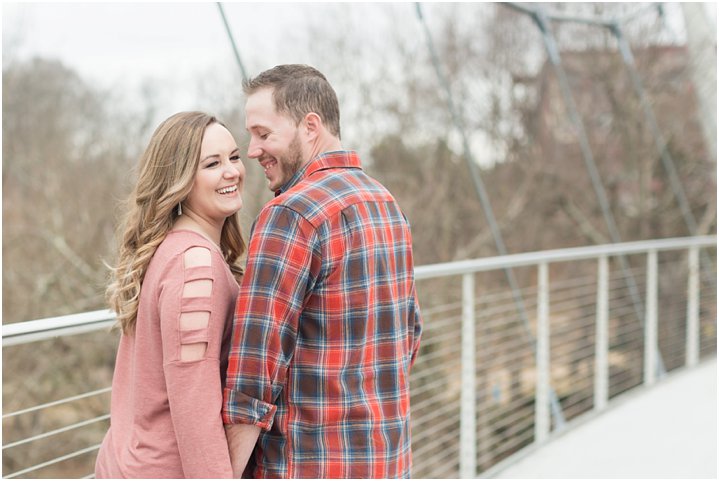 bright airy Downtown Greenville Engagement