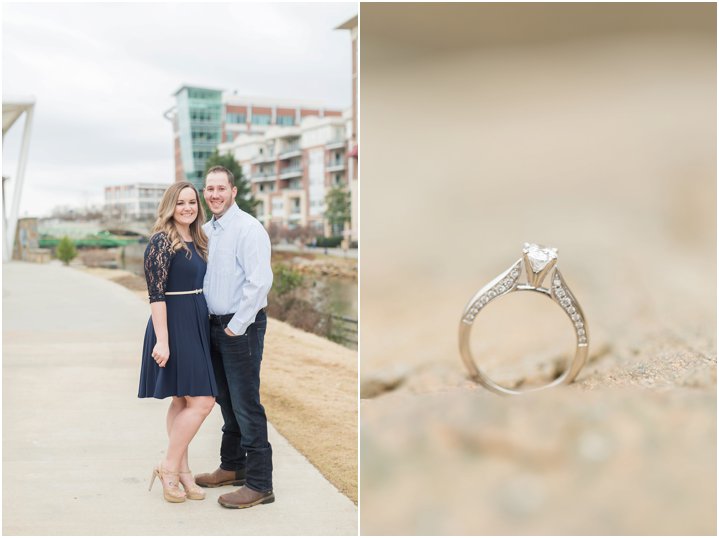 light airy Downtown Greenville Engagement ryan and alyssa photography