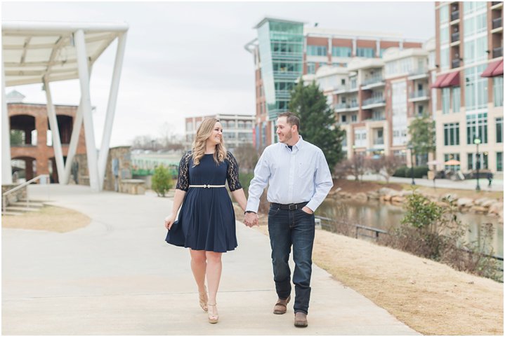 Downtown Greenville Engagement ryan and alyssa photography