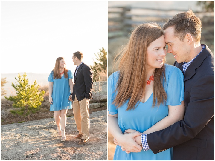 bright airy South Carolina Mountaintop Engagement
