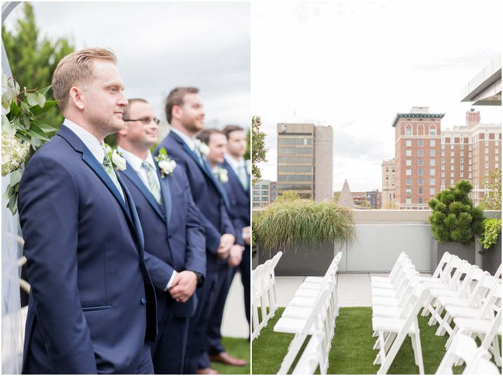 emotional downtown rooftop ceremony