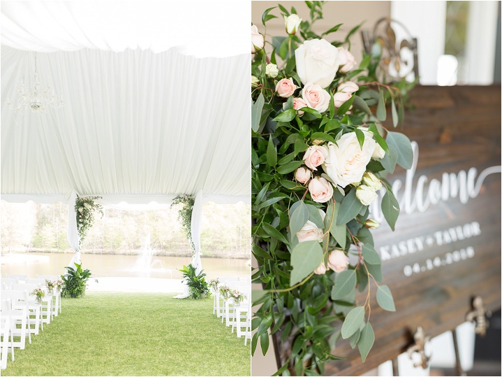 outdoor southern wedding ceremony decor