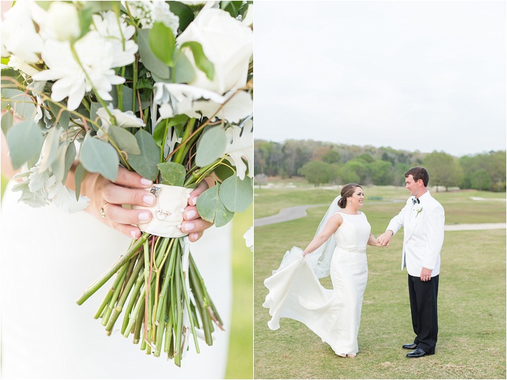 country club wedding floral details
