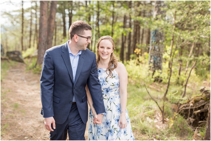 light airy South Carolina mountain engagement session