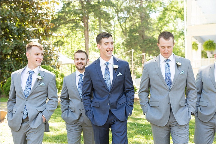 grey navy suits groomsmen south carolina wedding