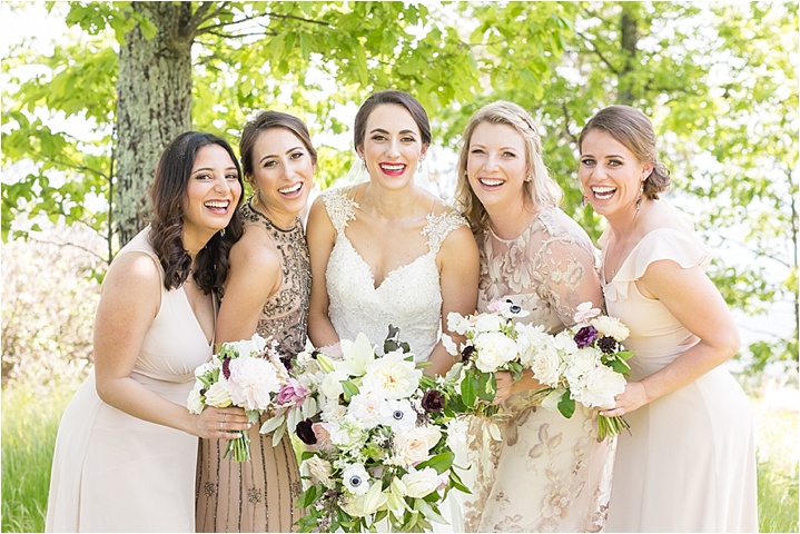 gold champagne bridal party ryan and alyssa photography