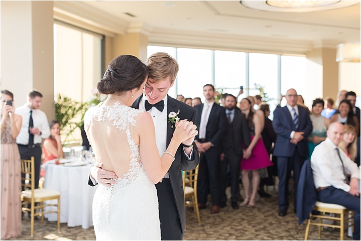 intimate first dance rooftop downtown greenville reception