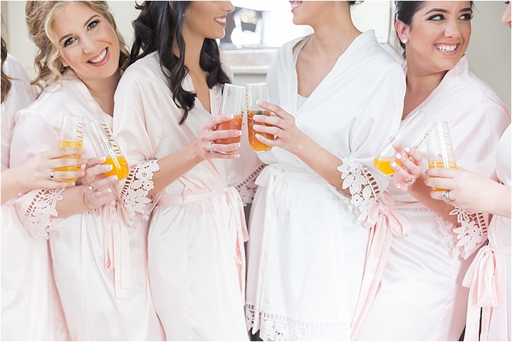 blush bridesmaid robes southern spring wedding