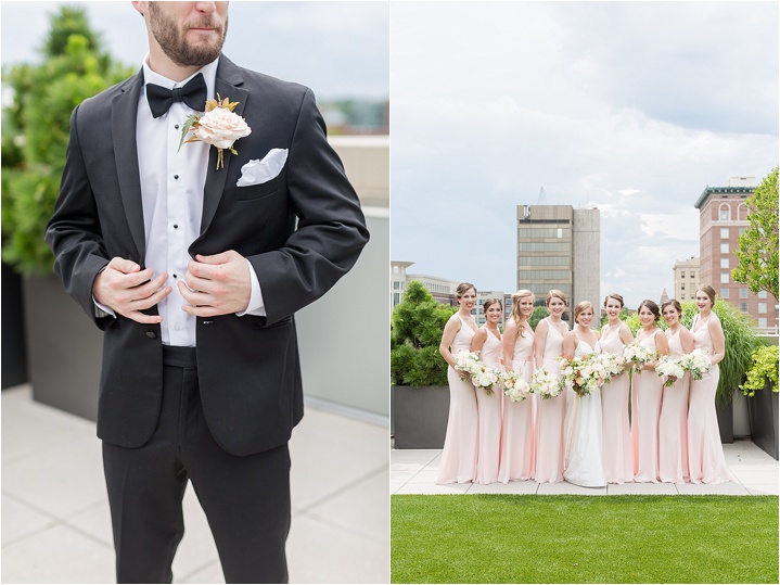 blush toned bridal party details ryan and alyssa photography