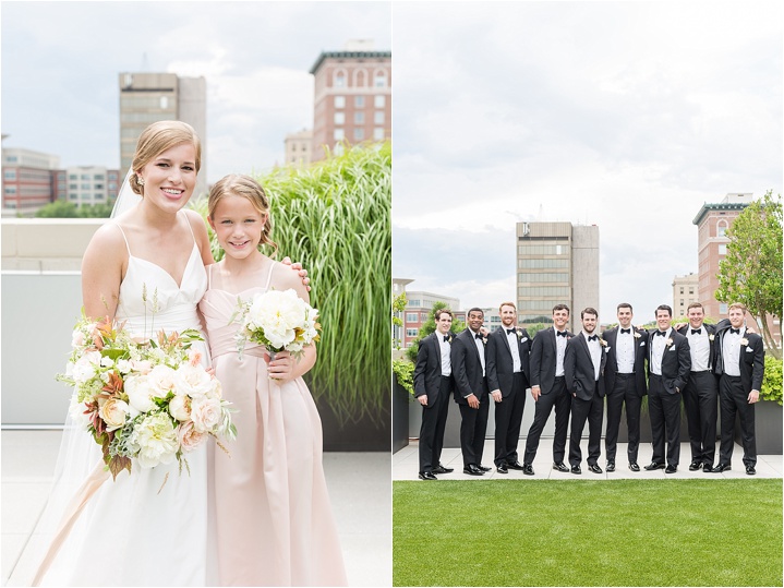 rooftop bridal party portraits the avenue
