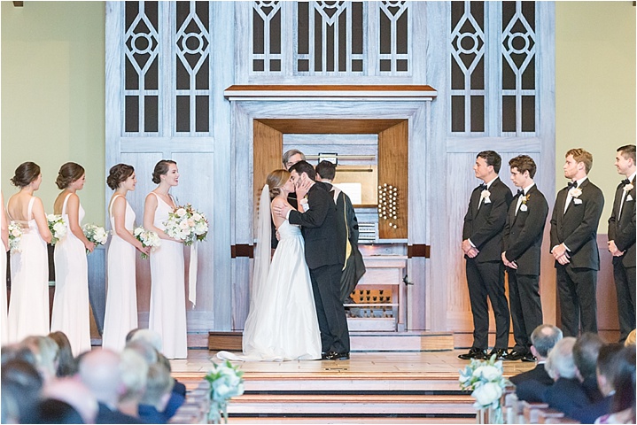first kiss daniel chapel wedding