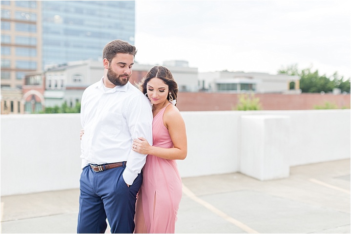 Rooftop Greenville, SC engagement