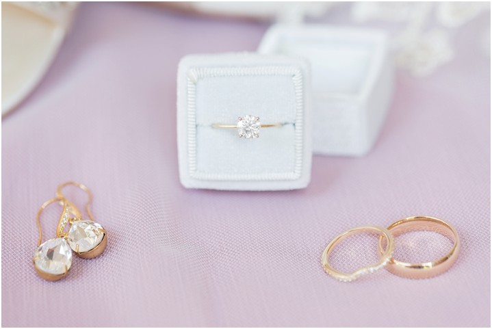 blush gold wedding bands 