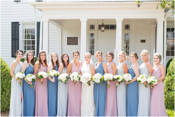 Blush & Dusty Blue Daniel Chapel Wedding at Furman University