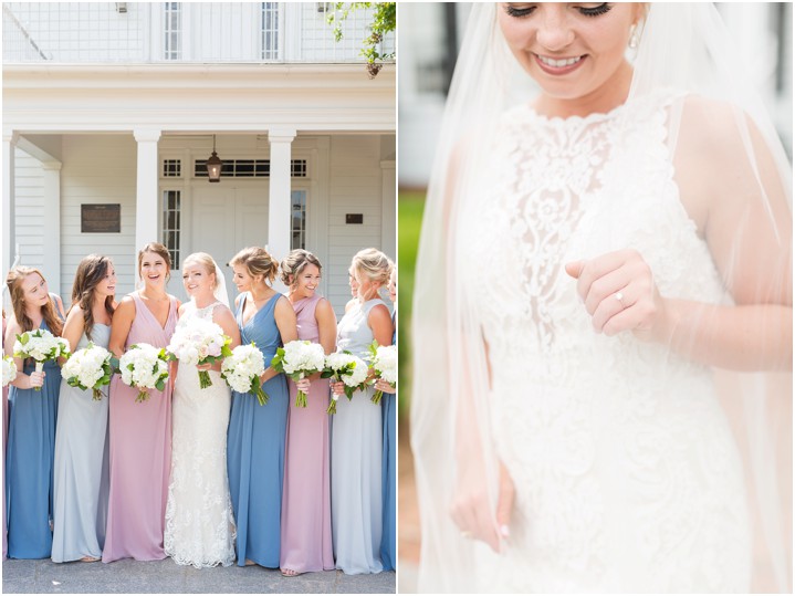 joyful blue and blush bridesmaids ryan and alyssa photography