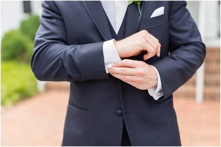 personalized cufflinks groom details southern wedding
