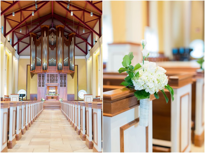traditional chapel wedding ceremony furman university