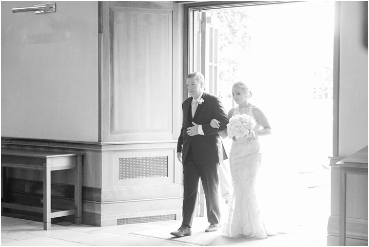father daughter processional furman chapel wedding