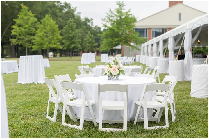 outdoor furman university reception setup