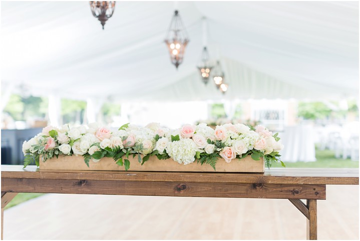 light and airy blush summer wedding decor
