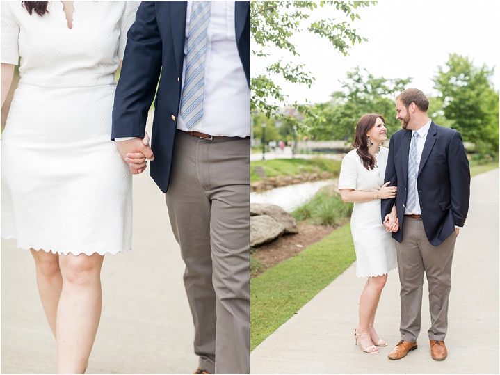 light airy Downtown Greenville, South Carolina engagement session