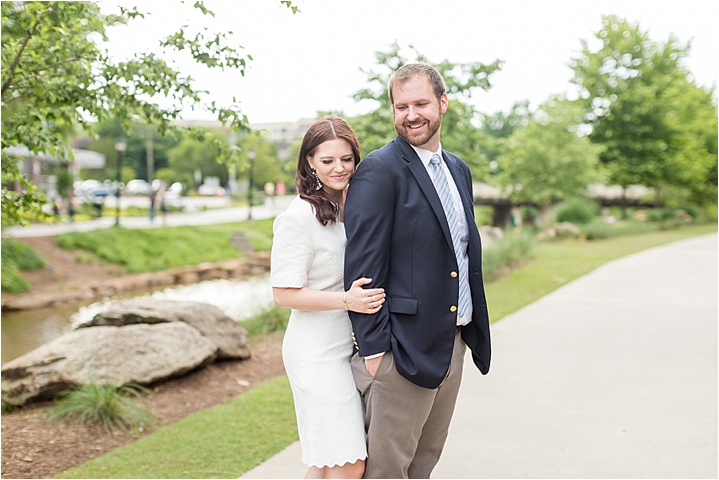 bright airy Downtown Greenville, South Carolina engagement