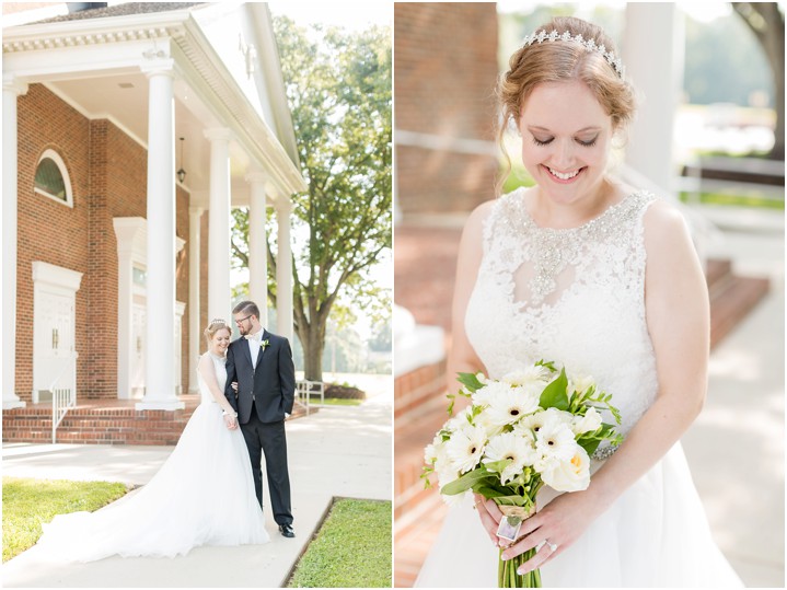 greenville sc church bride and groom portraits