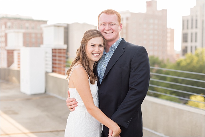 Rooftop Downtown Greenville, South Carolina engagement