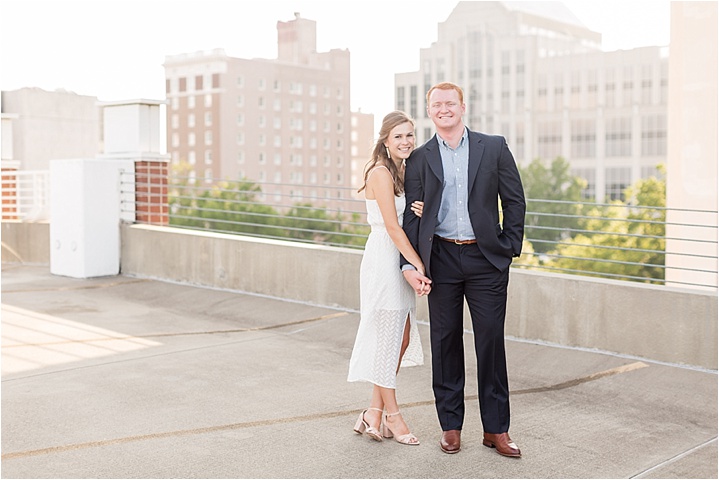 Rooftop Downtown Greenville, South Carolina engagement