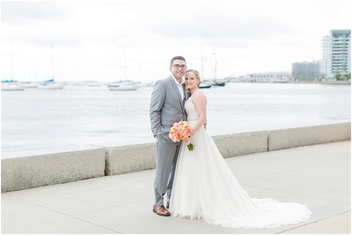 boston seaside bride groom portraits light and airy