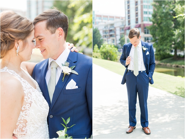 navy sage suit groom details southern wedding