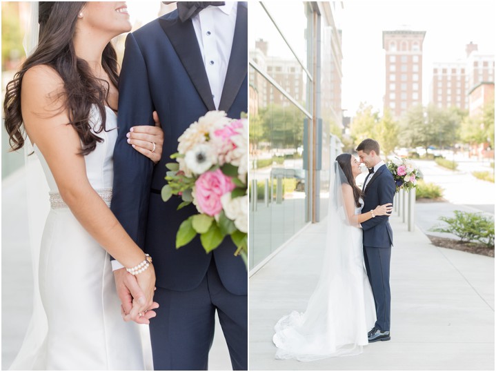 downtown greenville bride and groom ryan and alyssa photography