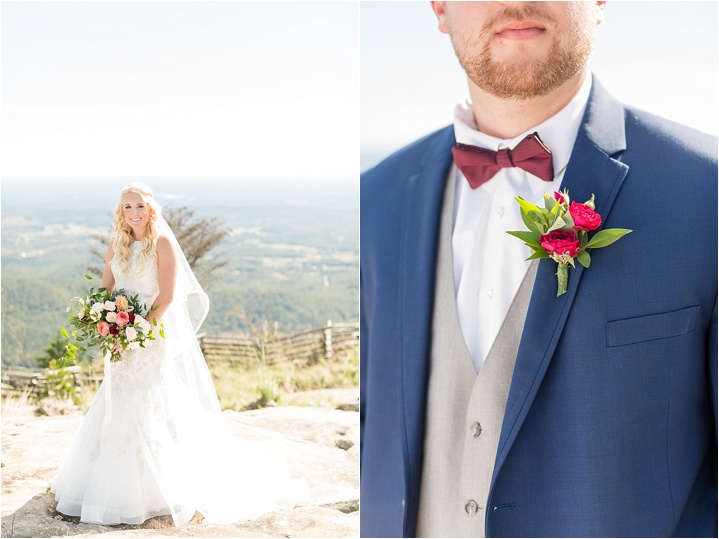 light and airy mountaintop bridal portraits
