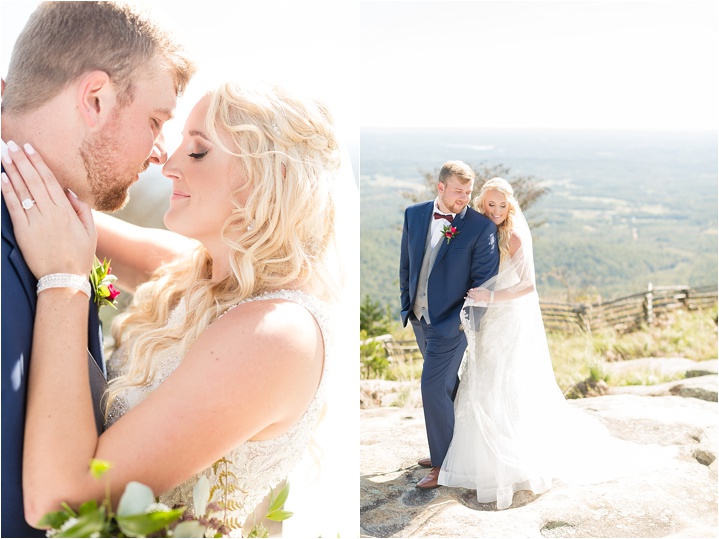 intimate bride and groom mountaintop portraits