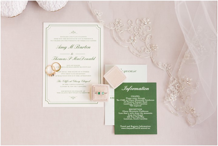 emerald pink invitation details ryan and alyssa photography