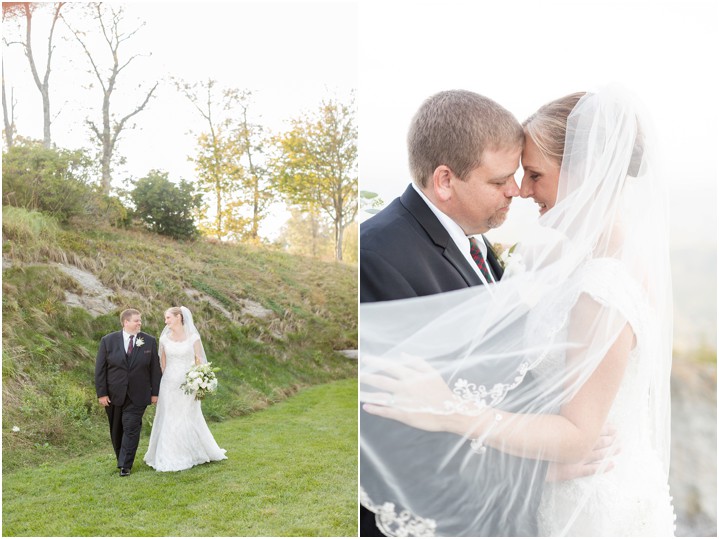 intimate bride and groom outdoor portraits