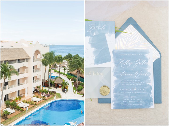 caribbean resort wedding invitations mexico