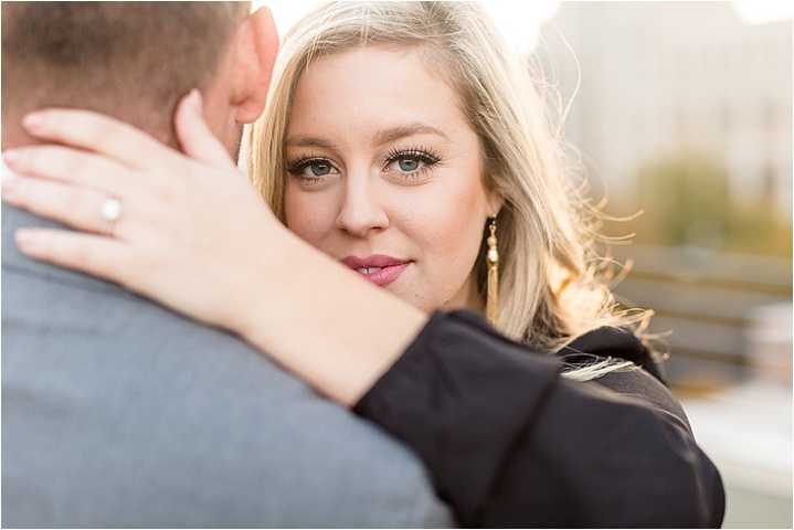rooftop light airy engagement photography